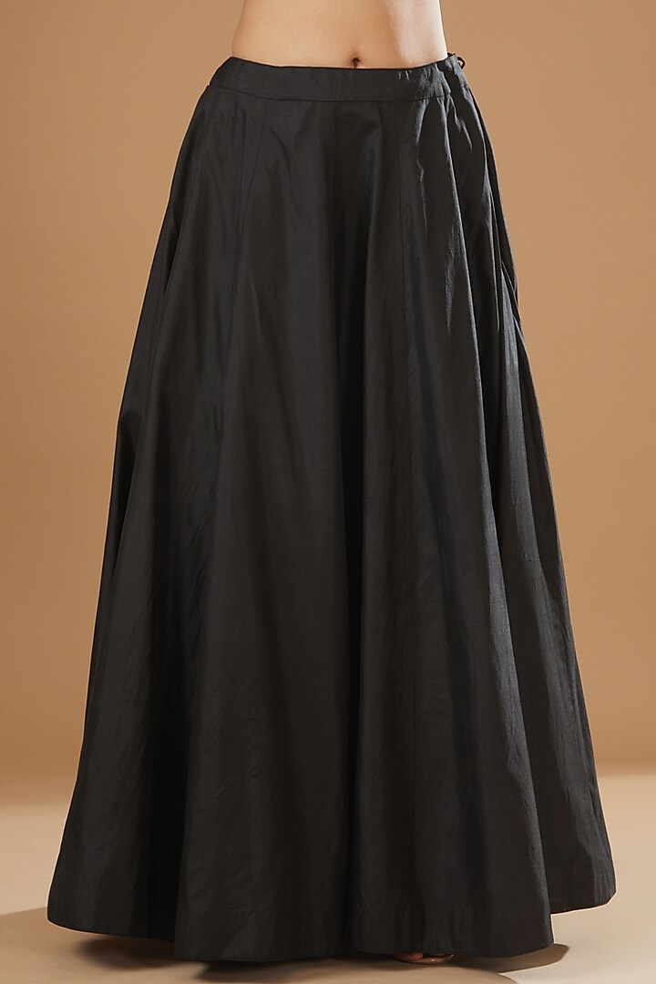Black Organza Embroidered Jacket Wedding Lehenga Set by Sheetal Batra at Pernia's Pop Up Shop