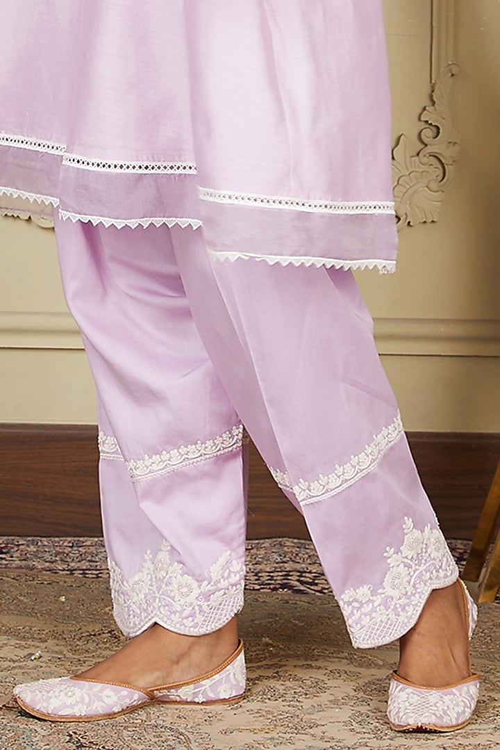 Periwinkle A-line Short Kurta Set by Sheetal Batra at Pernia's Pop Up Shop
