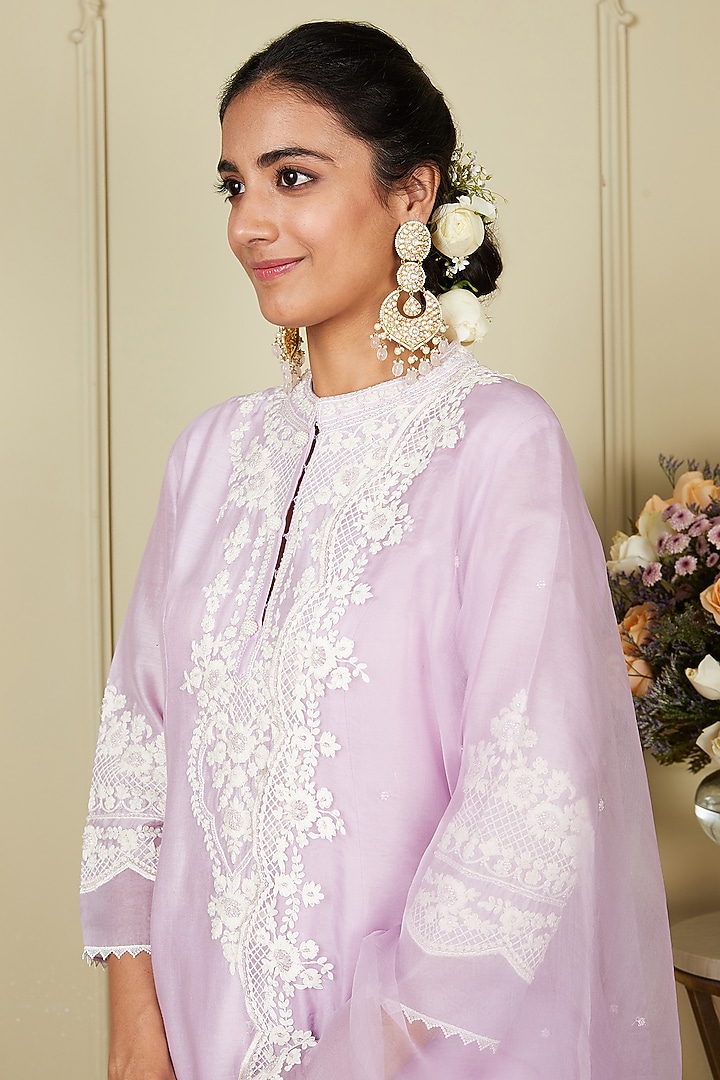 Periwinkle A-line Short Kurta Set by Sheetal Batra at Pernia's Pop Up Shop