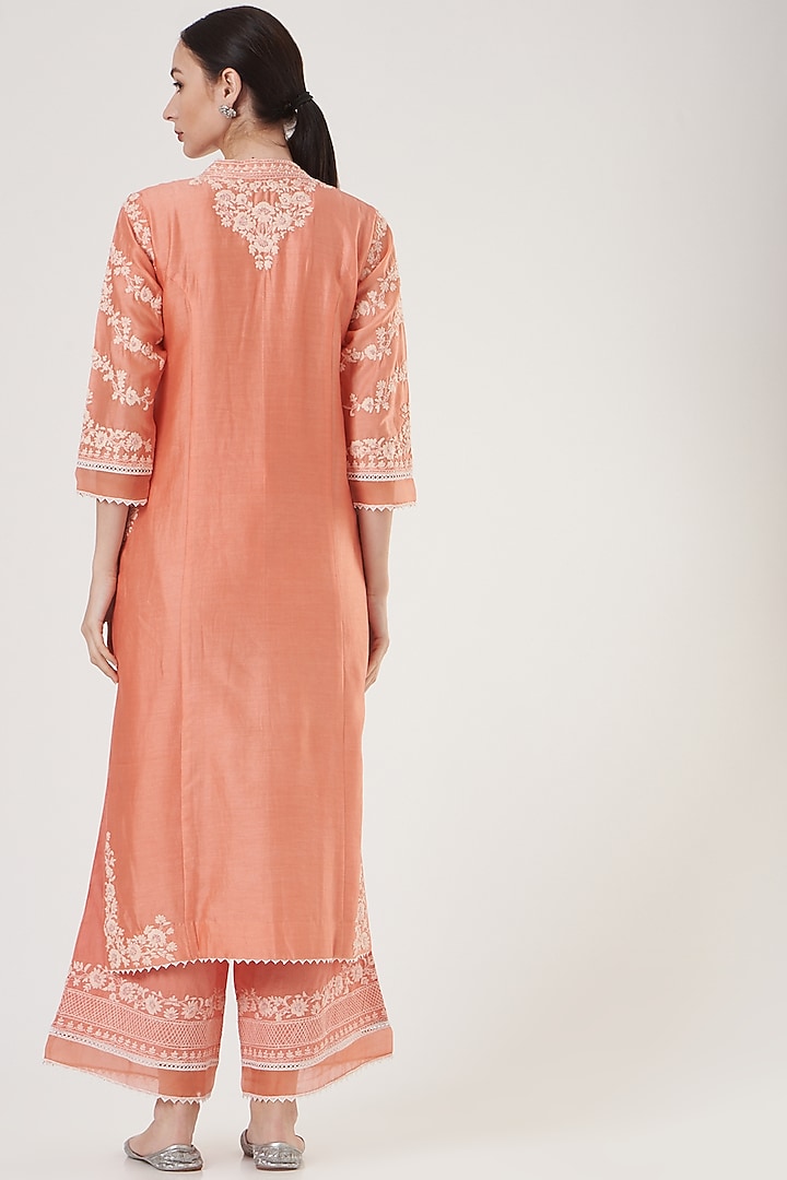 Sky Blue Princess-Cut Kurta Set by Sheetal Batra at Pernia's Pop Up Shop
