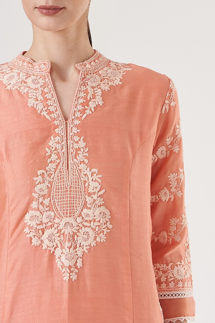 Sky Blue Princess-Cut Kurta Set by Sheetal Batra at Pernia's Pop Up Shop