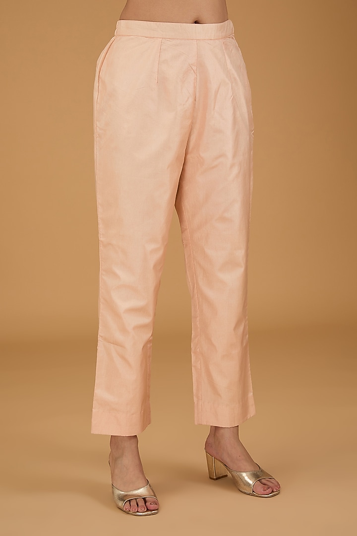 Pink Silk Gara Embroidered Kurta Set by Sheetal Batra at Pernia's Pop Up Shop