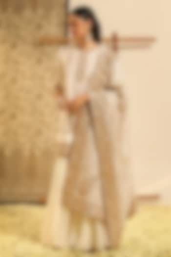Daisy Ivory Pure Silk Chanderi Gharara Set by Sheetal Batra at Pernia's Pop Up Shop