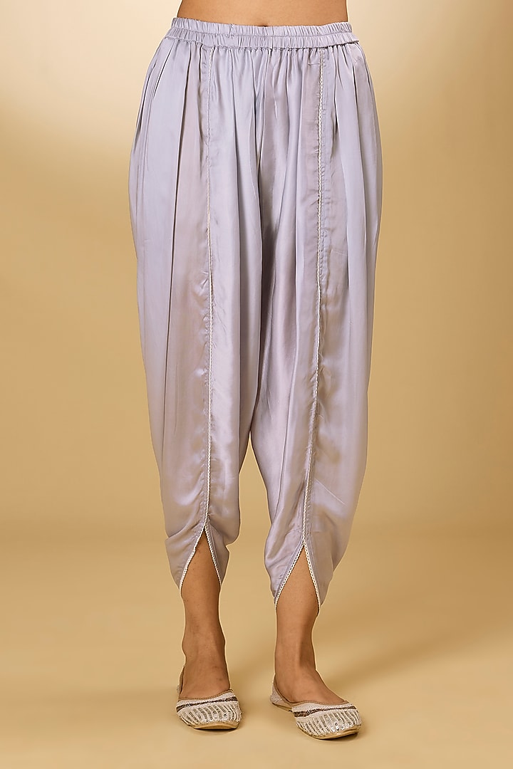Blue Pure Silk Chanderi Parsi Gara Embroidered Kurta Set by Sheetal Batra at Pernia's Pop Up Shop