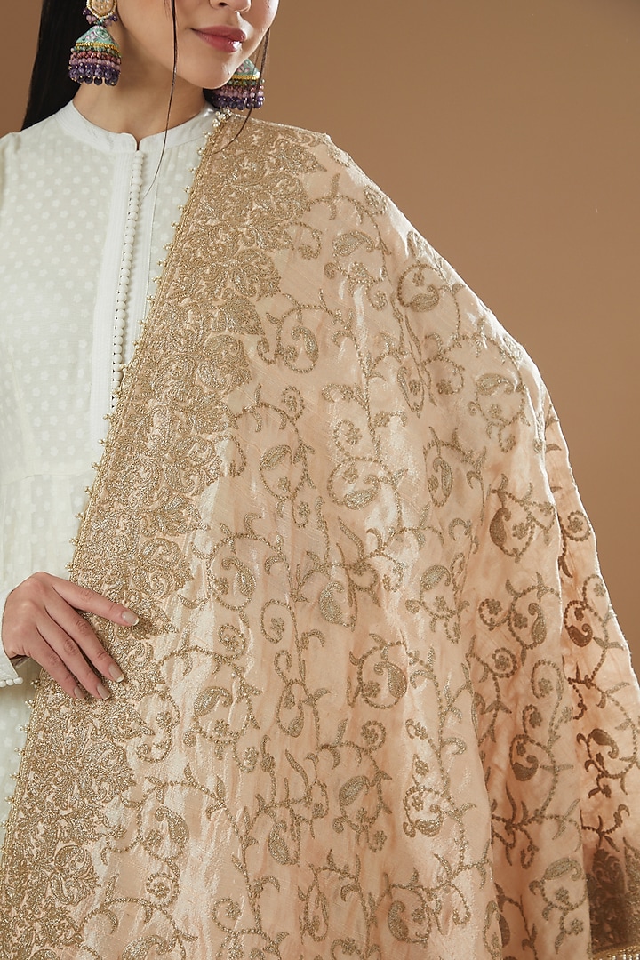 White Brasso Wedding Anarkali Set by Sheetal Batra at Pernia's Pop Up Shop