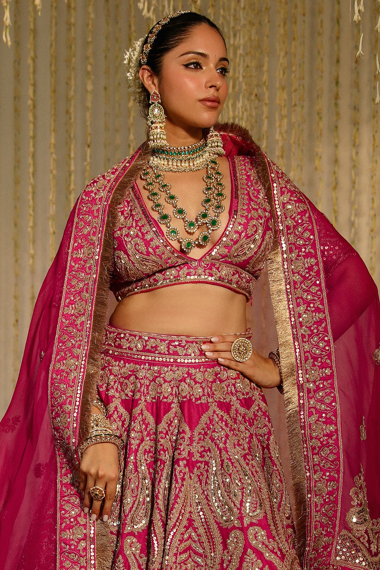 Hot Pink Georgette Lehenga Set For Girls Design by Chhavvi Aggarwal - Kids  at Pernia's Pop Up Shop 2024