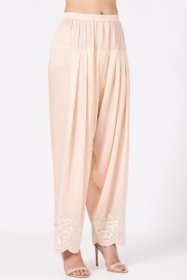 Blush Pink Gota Embellished Short Kurta Set by Sheetal Batra at Pernia's Pop Up Shop