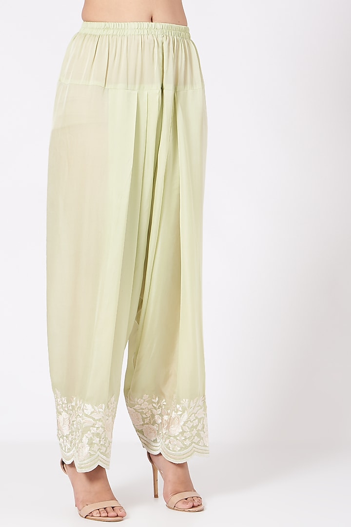 Mint Green Gota Embellished Short Kurta Set by Sheetal Batra at Pernia's Pop Up Shop