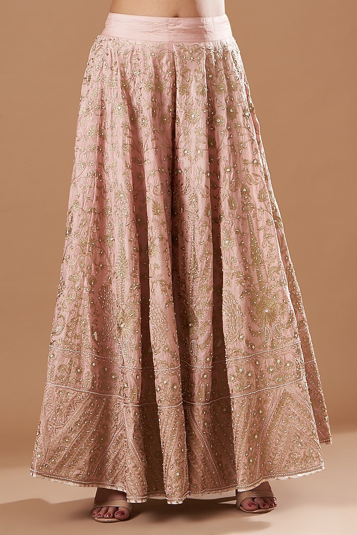 Blush Pink Embroidered Bridal Sharara Set by Sheetal Batra at Pernia's Pop Up Shop