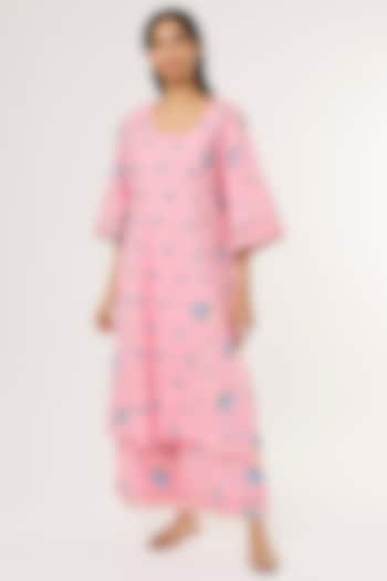 Blush Pink Embroidered & Printed Pakistani Kurta Set by Label By Shalini Bhagat at Pernia's Pop Up Shop