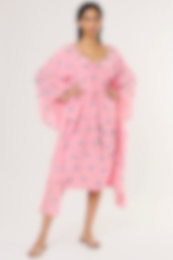 Rose Pink Embroidered Kaftan by Label By Shalini Bhagat at Pernia's Pop Up Shop