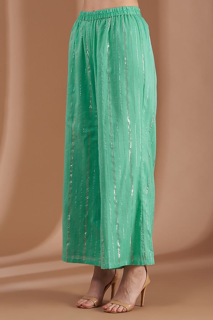 Mint Green Embroidered Party Wear Anarkali Set by Label By Shalini Bhagat at Pernia's Pop Up Shop