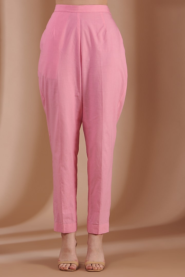 Rose Pink Hand Printed Kaftan Set by Label By Shalini Bhagat at Pernia's Pop Up Shop