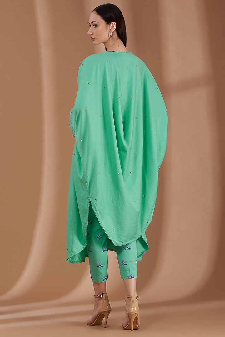 Mint Green Cowl Printed Kurta Set by Label By Shalini Bhagat at Pernia's Pop Up Shop