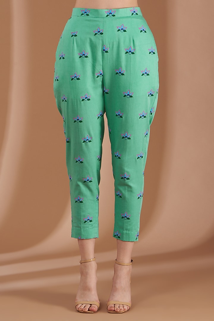 Mint Green Cowl Printed Kurta Set by Label By Shalini Bhagat at Pernia's Pop Up Shop