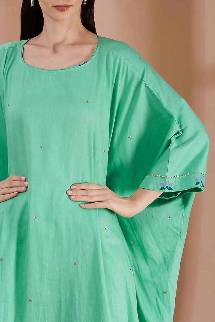 Mint Green Cowl Printed Kurta Set by Label By Shalini Bhagat at Pernia's Pop Up Shop