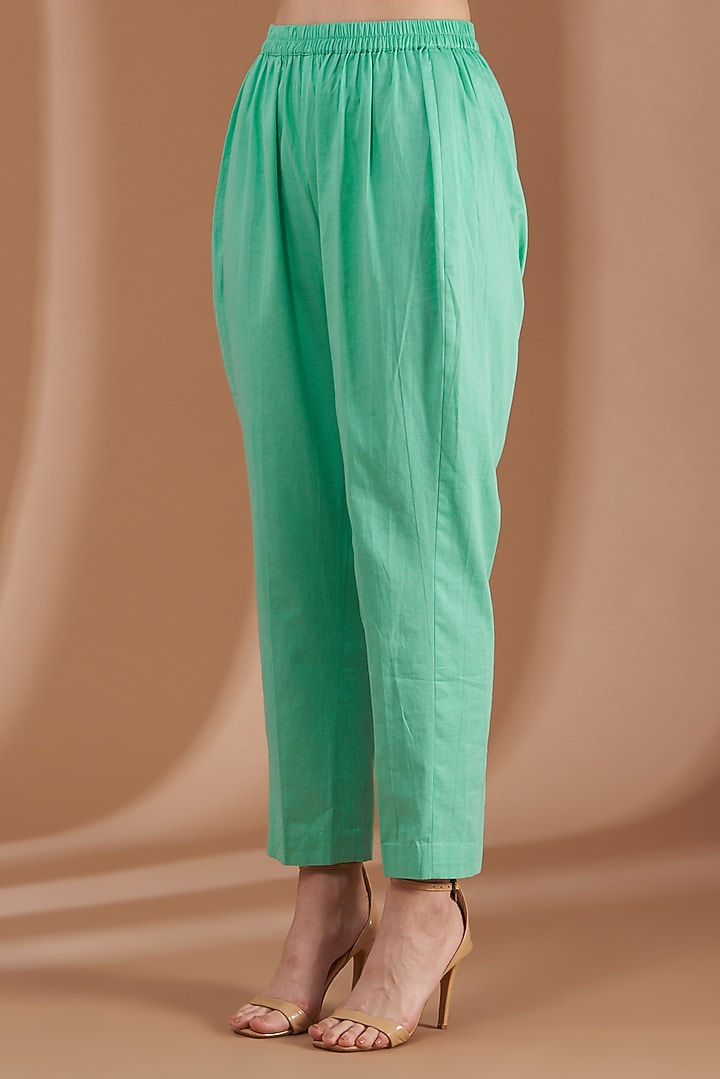 Mint Green Hand Printed Kaftan Set by Label By Shalini Bhagat at Pernia's Pop Up Shop