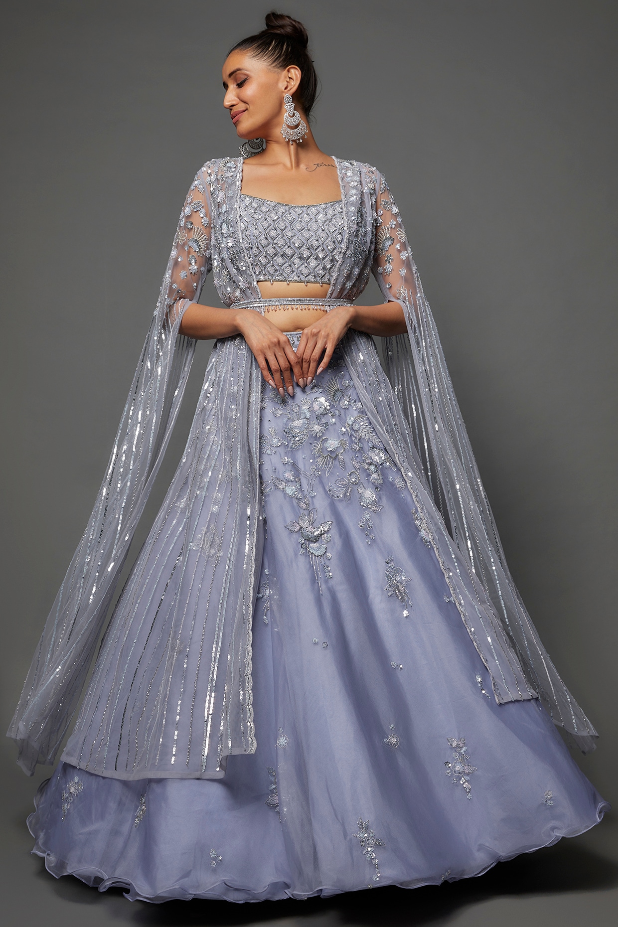 Indi Inside Semi-Stitched : Buy Indi Inside Kiyana Pink Lehenga (Set of 3)  Online | Nykaa Fashion