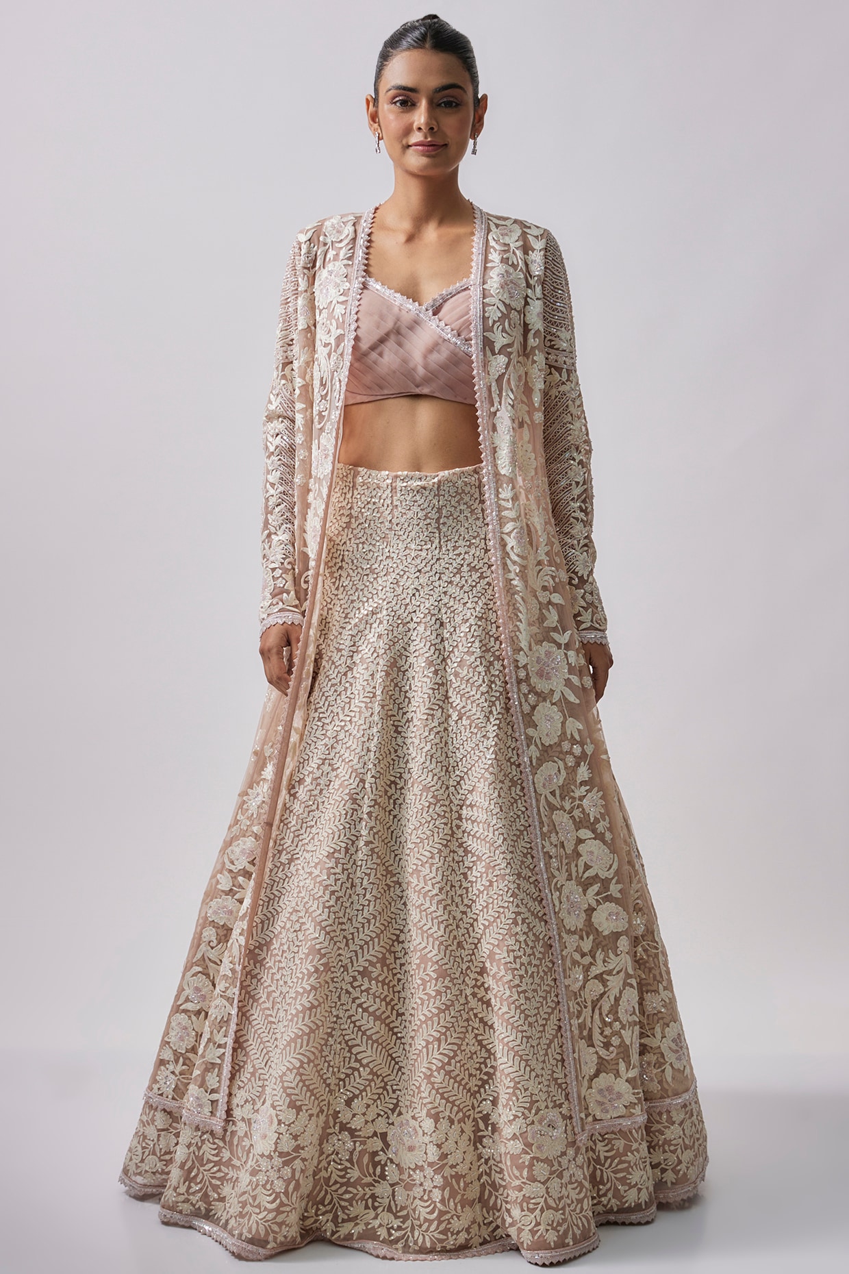 Jacket style lehenga sari - FashionBuzzer.com