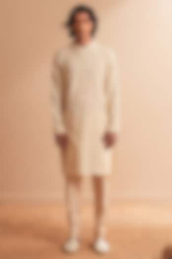 Nude Shade Cotton Silk Kurta Set by Shreyansh Designs at Pernia's Pop Up Shop