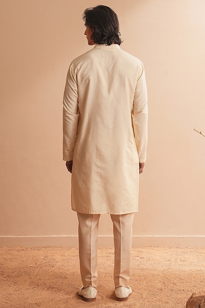 Nude Shade Cotton Silk Kurta Set by Shreyansh Designs at Pernia's Pop Up Shop