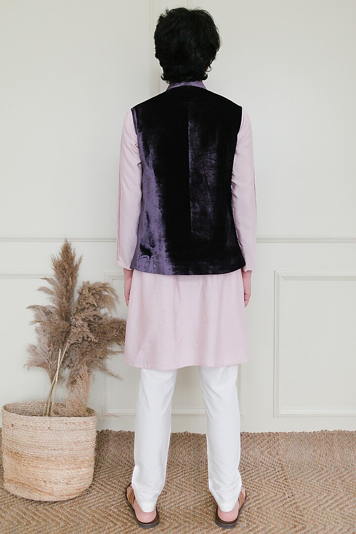 Lavender Embroidered Waistcoat by Shreyansh Designs at Pernia's Pop Up Shop