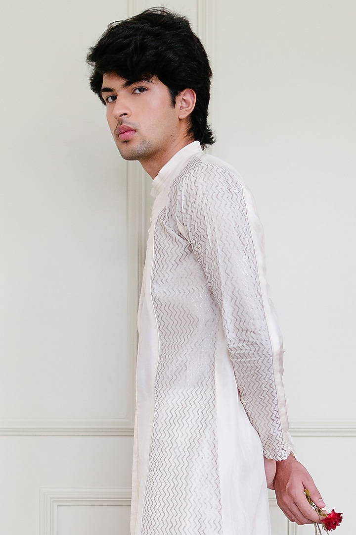 Beige Embroidered Waistcoat by Shreyansh Designs at Pernia's Pop Up Shop