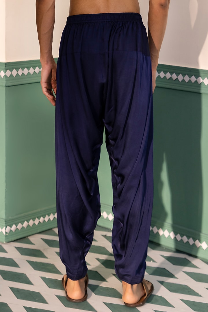 Blue Viscose Salwar Pants by Shreyansh Designs at Pernia's Pop Up Shop
