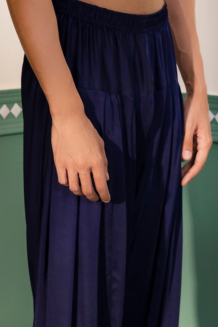 Blue Viscose Salwar Pants by Shreyansh Designs at Pernia's Pop Up Shop