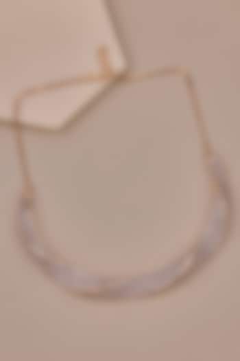 18kt Rose Gold Finish Diamond Weave Necklace by Shine Eternal at Pernia's Pop Up Shop