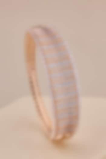 18kt Rose Gold Finish Round-Shaped Diamond Bangle by Shine Eternal at Pernia's Pop Up Shop