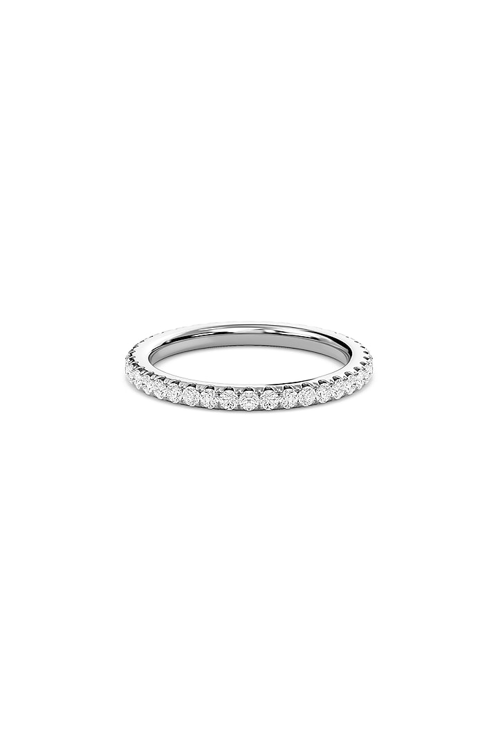 14kt White Finish Round-Cut Diamond Eternity Band Ring by Shine Eternal at Pernia's Pop Up Shop