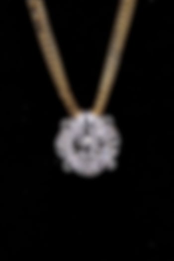 18kt Yellow Gold Finish Solitaire Diamond Pendant Necklace by Shine Eternal at Pernia's Pop Up Shop