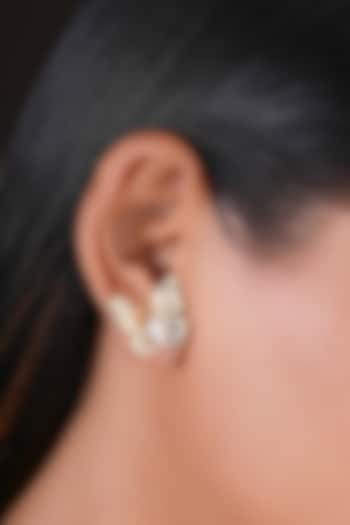 18kt Yellow Gold Finish Diamond Butterfly Earrings by Shine Eternal at Pernia's Pop Up Shop