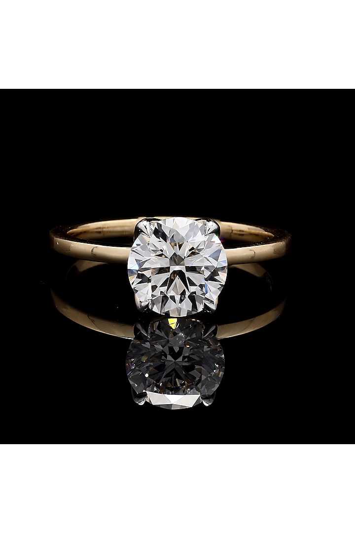 18kt Yellow Gold Finish Round-Cut Solitaire Diamond Ring by Shine Eternal at Pernia's Pop Up Shop