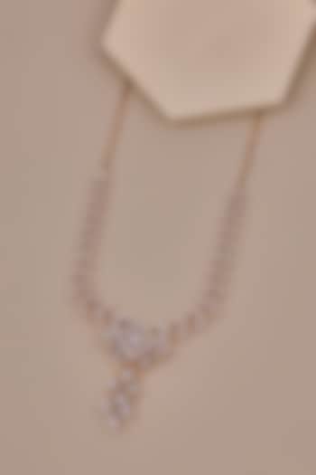 18kt Rose Gold Finish Round-Shaped Diamond Necklace by Shine Eternal at Pernia's Pop Up Shop