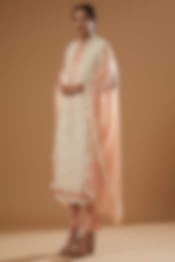 Nude Hand Embroidered Cape Set by Shantanu Goenka at Pernia's Pop Up Shop