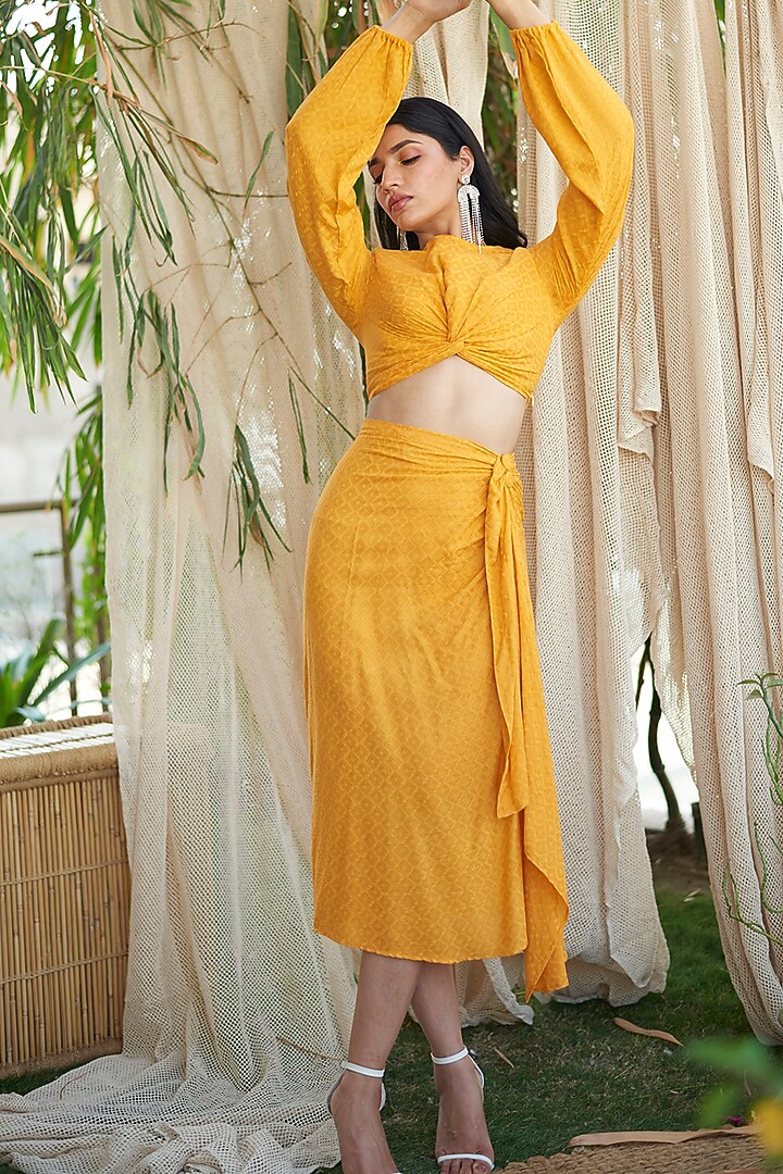 Mango Aloe Skirt by Shivika Agarwal at Pernia's Pop Up Shop