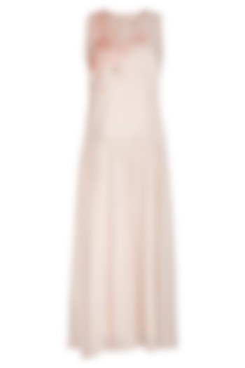 Ivory Embroidered Maxi Dress by Shiori