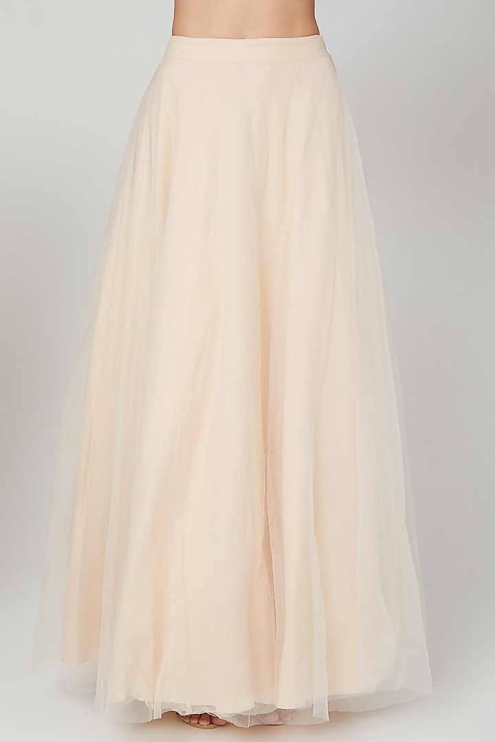 Nude Embroidered Jacket With Wedding Lehenga by Shivangi Jain at Pernia's Pop Up Shop