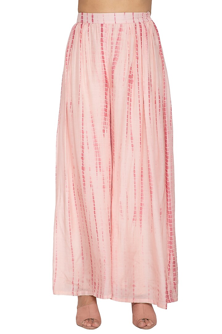 Peach Shibori Printed Pants by Shiori at Pernia's Pop Up Shop