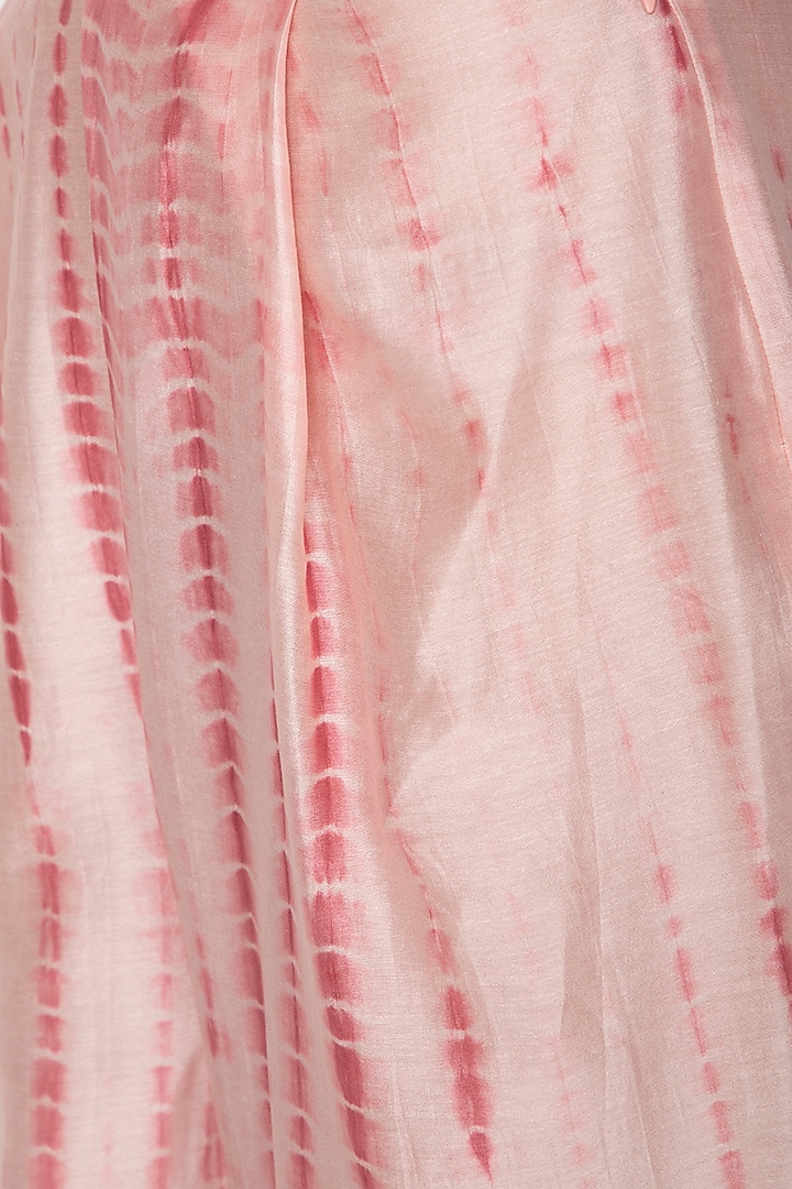Peach Shibori Printed Tapered Pants by Shiori at Pernia's Pop Up Shop