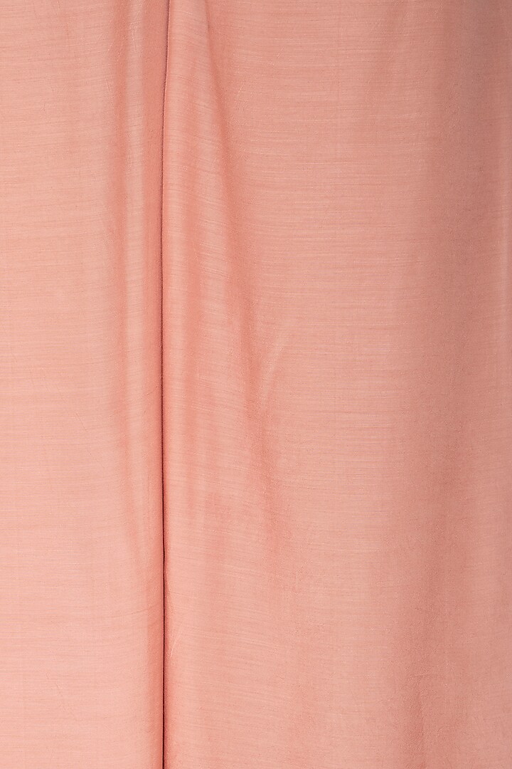 Peach Cotton Silk Flared Pants by Shiori at Pernia's Pop Up Shop