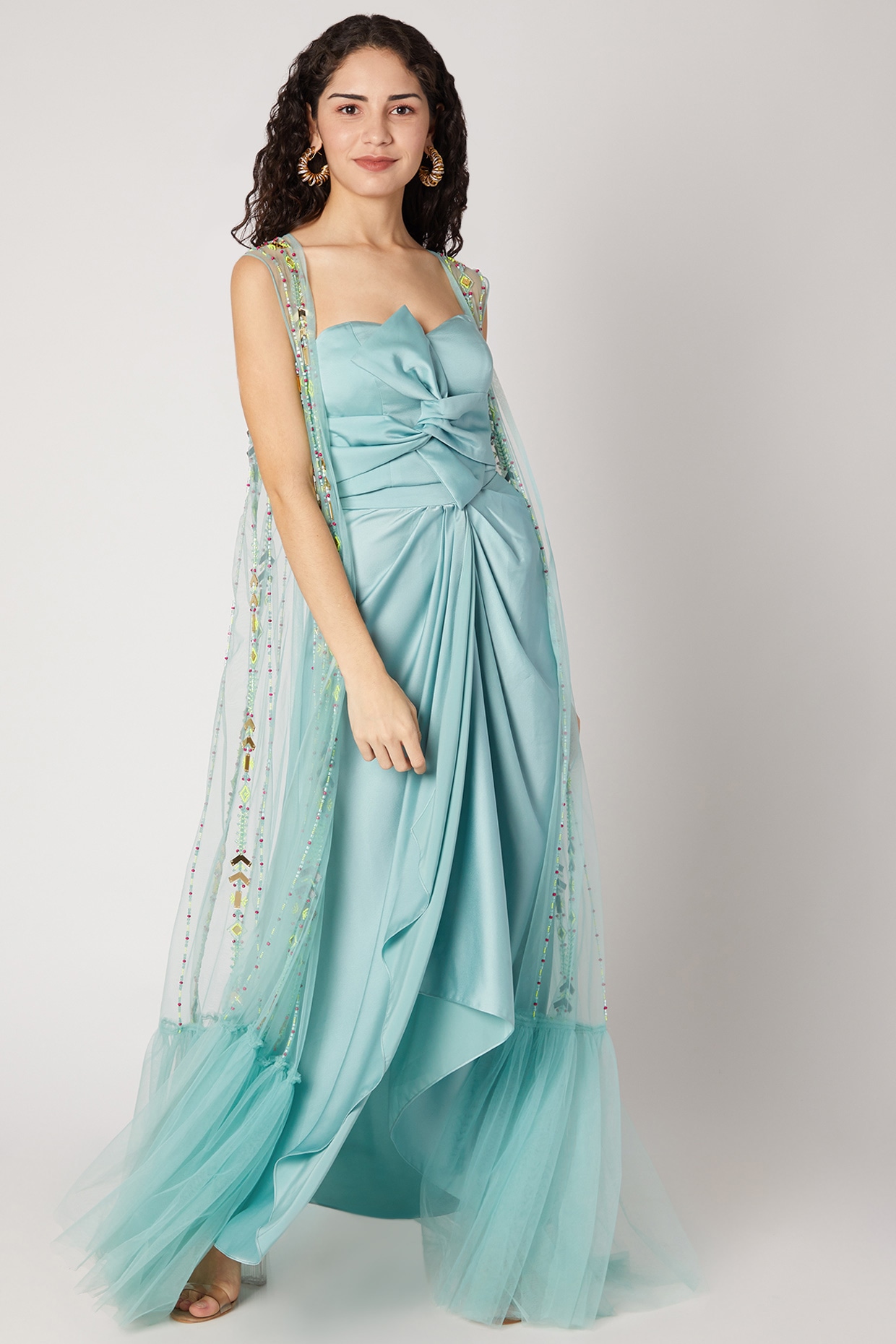 dhoti dress with shrug