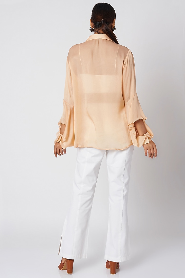Peach Full Sleeves Top by Shivangi Jain at Pernia's Pop Up Shop