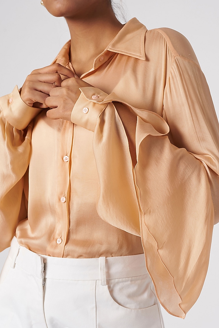 Peach Full Sleeves Top by Shivangi Jain at Pernia's Pop Up Shop