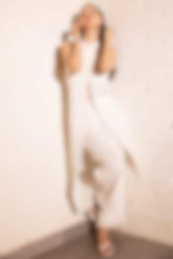 Off-White Seersucker Pant Set by SHIMONA at Pernia's Pop Up Shop