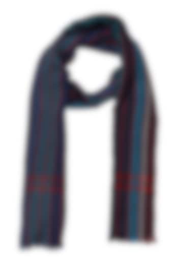 Blue Striped Muffler by Shingora Men at Pernia's Pop Up Shop