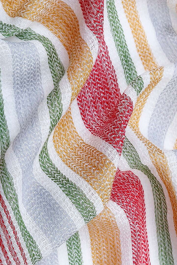 Buy Shingora Multi-Colored Wool Muffler With Stripes at