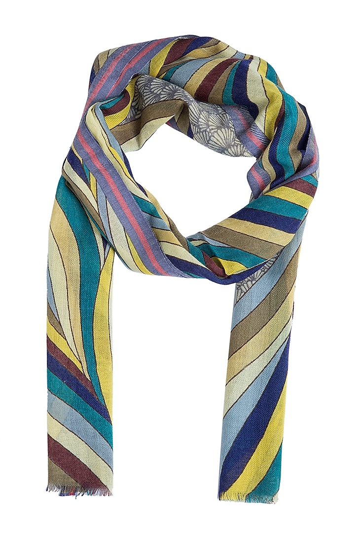 Multi-Colored Printed Muffler by Shingora Men at Pernia's Pop Up Shop